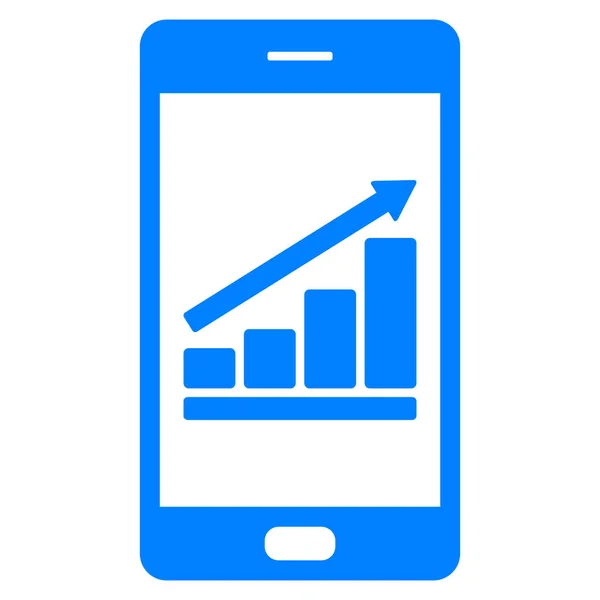 Bar Chart Smartphone Vector Illustration — Stock Vector