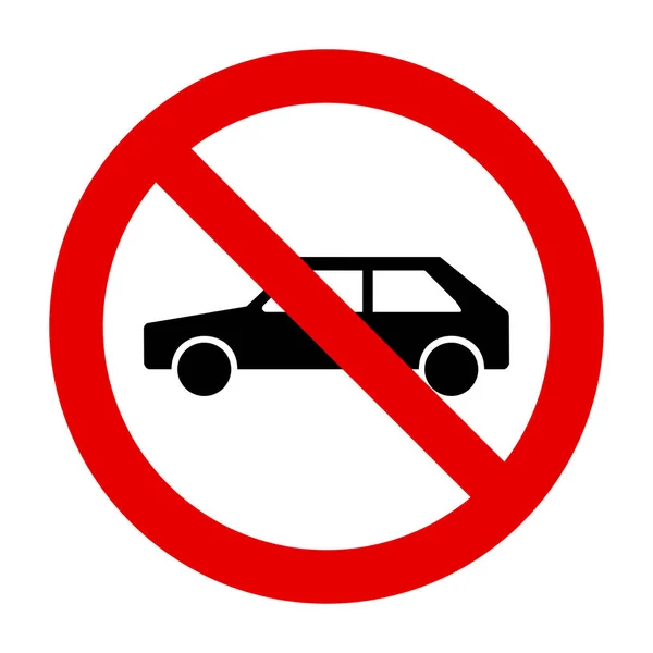 Αυτοκίνητο Και Απαγόρευση Εισόδου Εικονογράφηση Διάνυσμα — Διανυσματικό Αρχείο