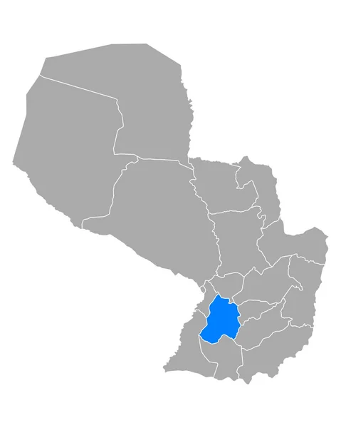 Mappa Del Paraguari Paraguay — Vettoriale Stock