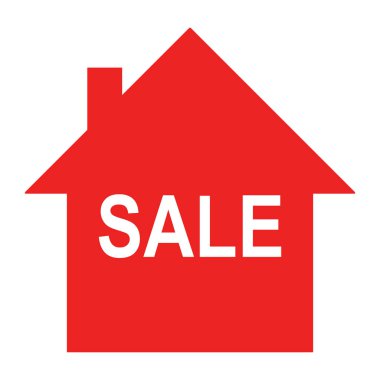 Vektör illüstrasyon olarak ev ve satış