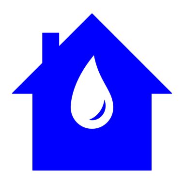 Vektör illüstrasyon olarak su damlası ve ev