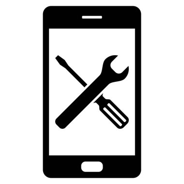 Vektör illüstrasyonu olarak araçlar ve akıllı telefon