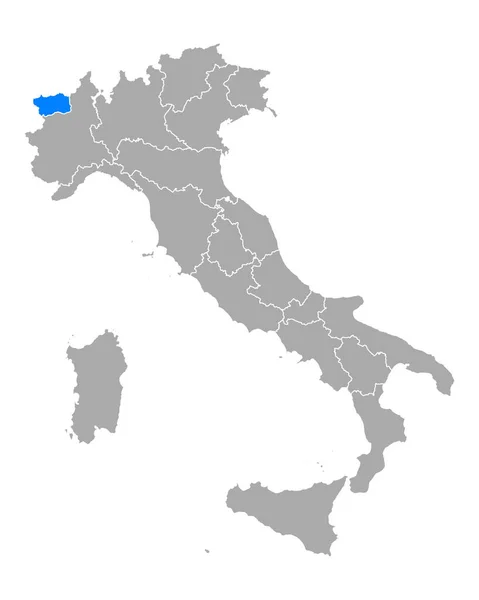 Map Aosta Valley Italy — 图库矢量图片