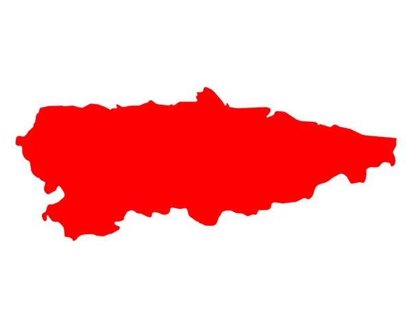 Asturias Doğru Haritası — Stok Vektör