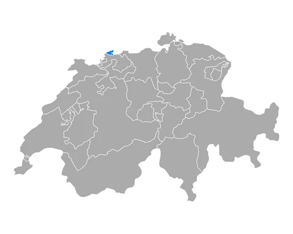 スイスのバーゼル市地図 — ストックベクタ