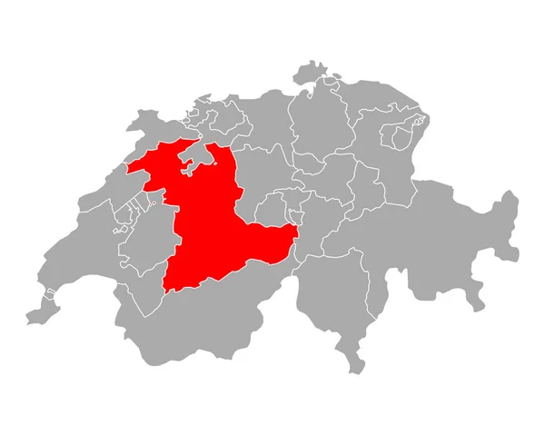 Карта Берна Швейцарии — стоковый вектор
