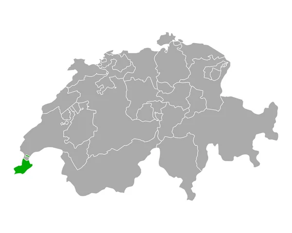 Карта Женевы Швейцарии — стоковый вектор