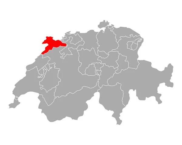 Karte Von Jura Der Schweiz — Stockvektor