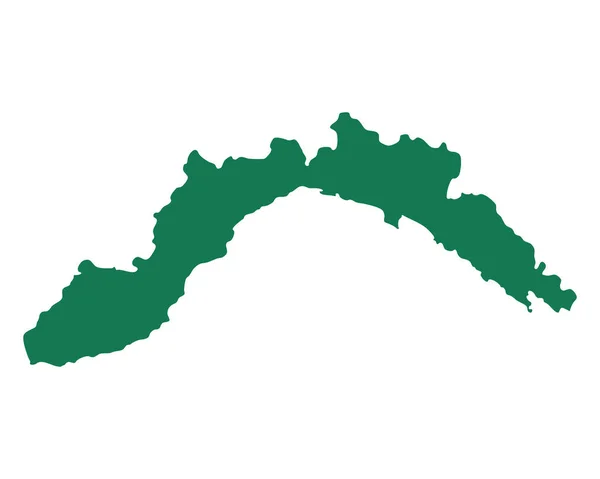 Ακριβής Χάρτης Της Λιγουρίας — Διανυσματικό Αρχείο