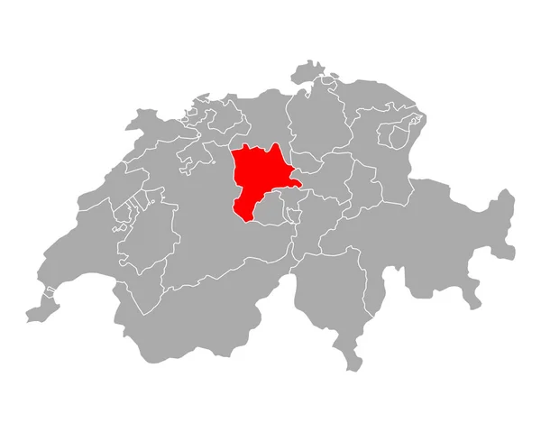 Mapa Lucerna Suíça — Vetor de Stock