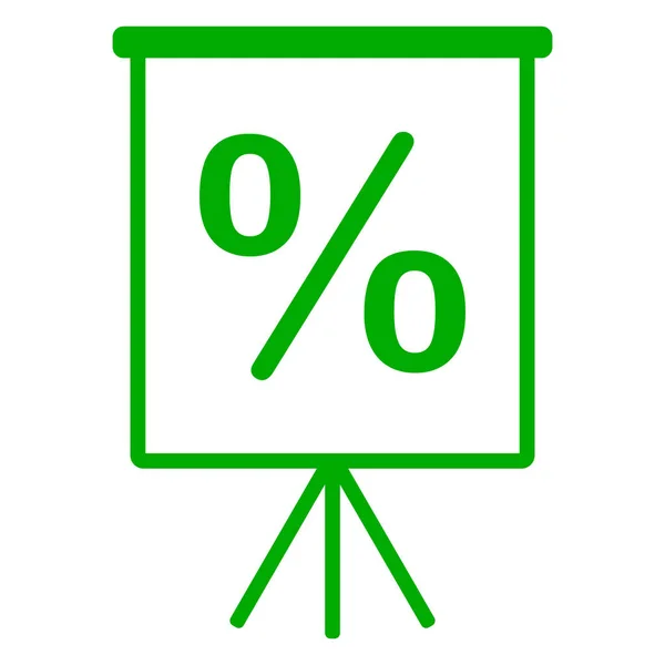 Percentage Flipchart Als Vectorillustratie — Stockvector