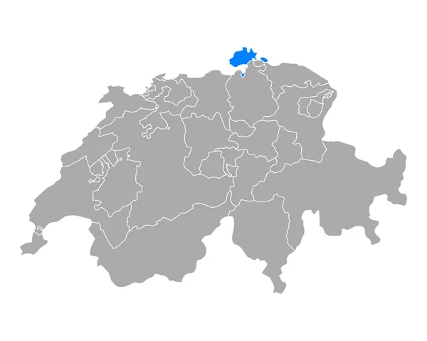 Karte Von Schaffhausen Der Schweiz — Stockvektor