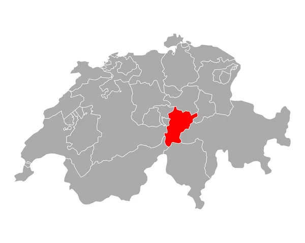 Karte Von Uri Der Schweiz — Stockvektor