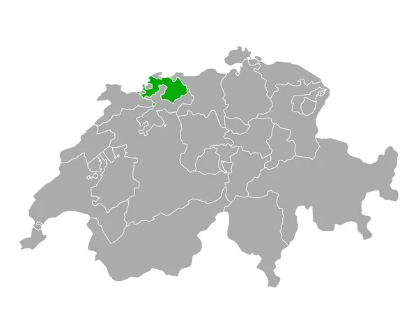 Карта Базеля Країна Швейцарії — стоковий вектор