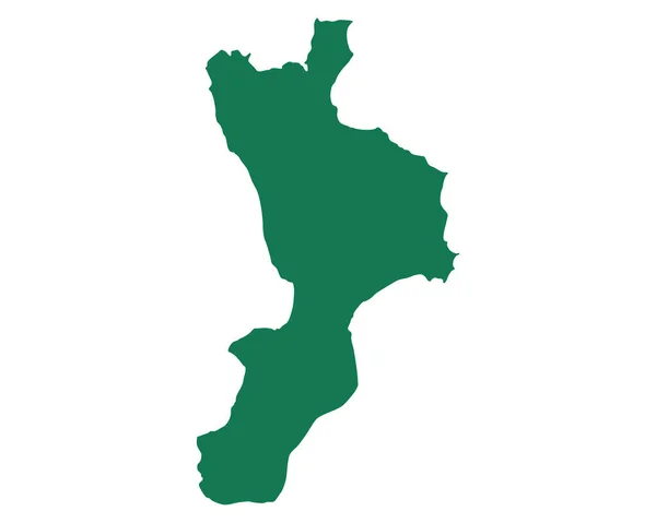 Mapa Exato Calabria —  Vetores de Stock