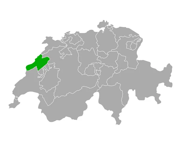 Mapa Neuchatel Suiza — Vector de stock
