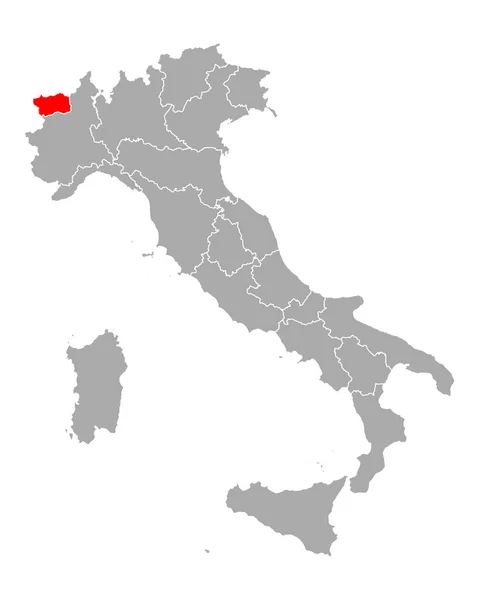 Mapa Aosta Valley Italia — Vetor de Stock