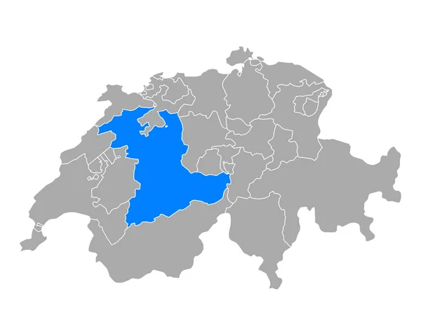Map Bern Switzerland — Stock Vector