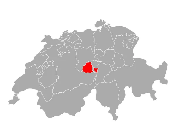 Mapa Obwalden Suiza — Archivo Imágenes Vectoriales