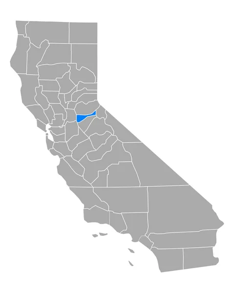 Mapa Amador California — Archivo Imágenes Vectoriales