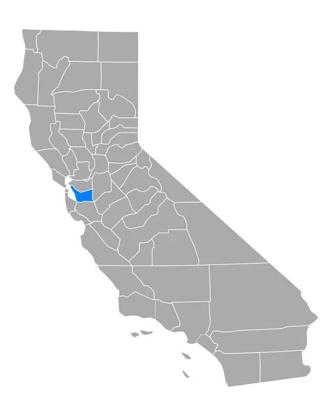 Mapa Alameda California — Archivo Imágenes Vectoriales