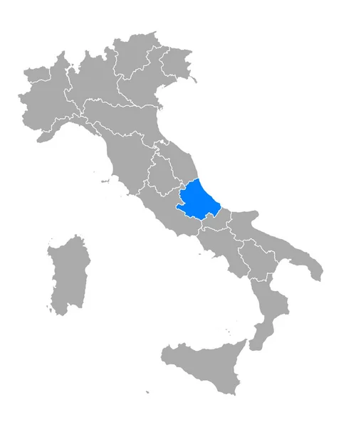 Map Abruzzo Italy — Stock Vector