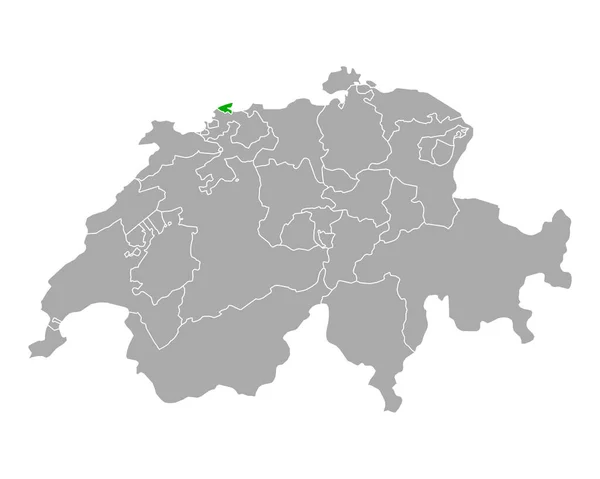 Map Basel City Switzerland — Stock Vector