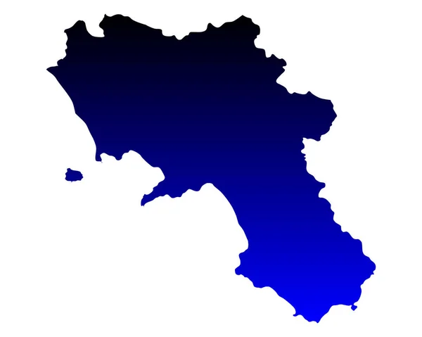 Mappa Esatta Campania — Vettoriale Stock