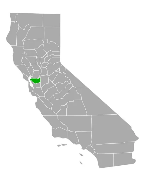 Mapa Contra Costa Kalifornia — Wektor stockowy