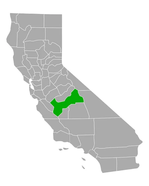 カリフォルニア州のフレズノ地図 — ストックベクタ