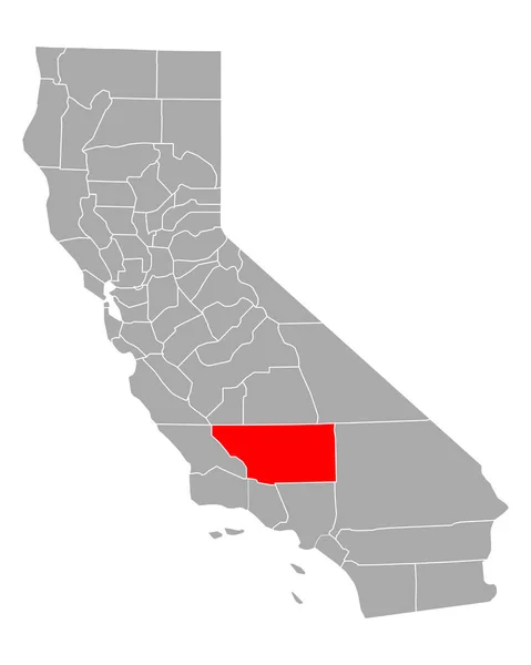 Carte Kern Californie — Image vectorielle