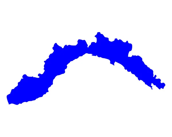 リグーリア州の正確な地図 — ストックベクタ