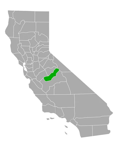 Mapa Madery Kalifornia — Wektor stockowy