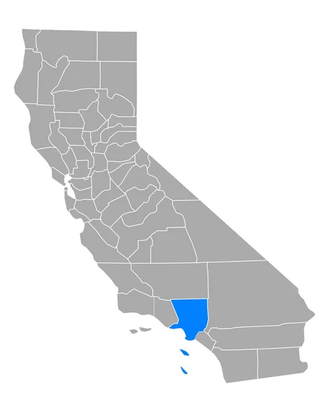 Карта Лос Анджелеса Калифорнии — стоковый вектор