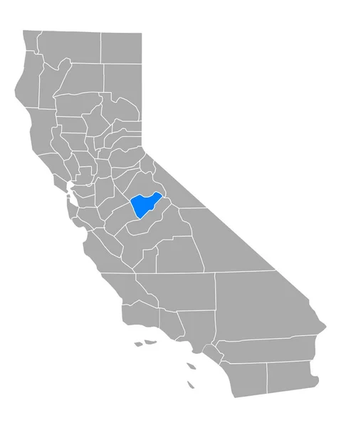 Χάρτης Της Μαριπόζα Στην Καλιφόρνια — Διανυσματικό Αρχείο
