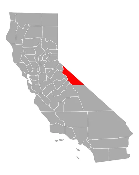 Χάρτης Του Mono Στην Καλιφόρνια — Διανυσματικό Αρχείο