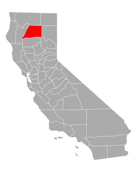 Kaart Van Shasta Californië — Stockvector