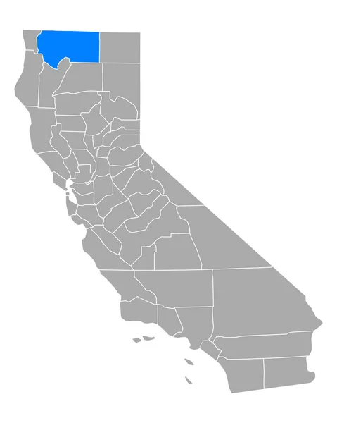 Mapa Siskiyou Kalifornia — Wektor stockowy