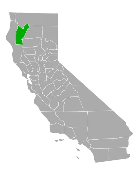 Mapa Trinity California — Vector de stock
