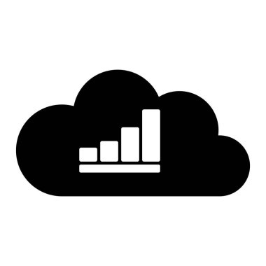 Çizelge ve bulut vektör illüstrasyonu