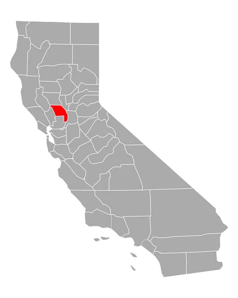 Mapa Yolo California — Archivo Imágenes Vectoriales