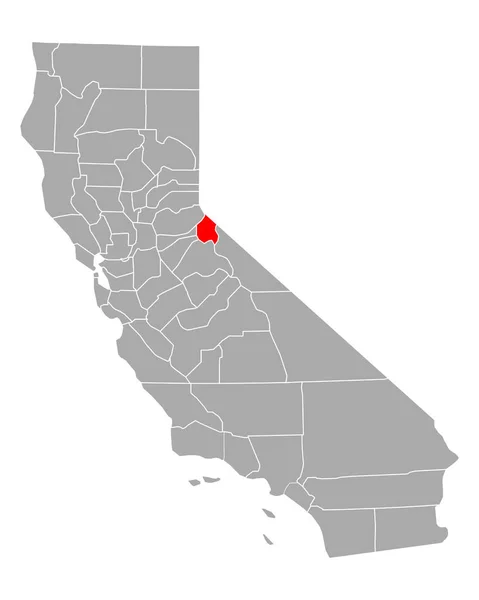 Mappa Delle Alpi California — Vettoriale Stock