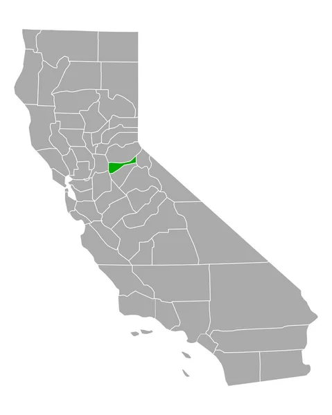 Mapa Amadoru Kalifornii — Stockový vektor