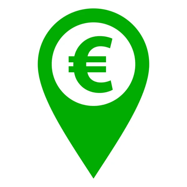 Euro Pin Lokalizacji Jako Ilustracja Wektora — Wektor stockowy