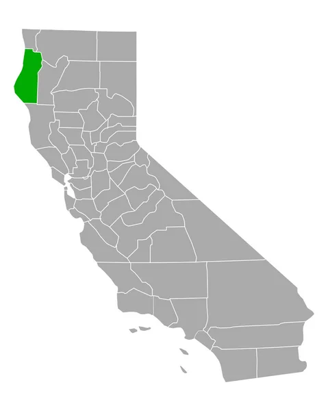 Karte Von Humboldt Kalifornien — Stockvektor