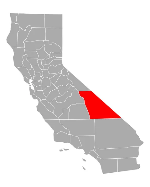 Map Inyo California — Stock Vector