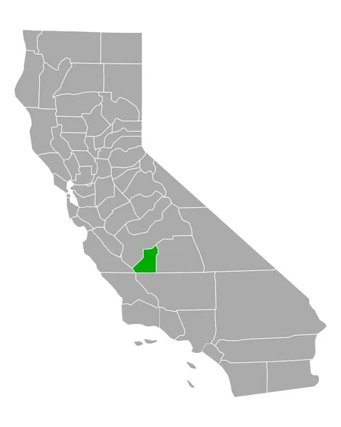 Karte Von Königen Kalifornien — Stockvektor