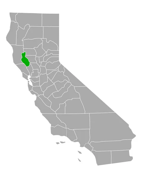 Kaart Van Lake Californië — Stockvector