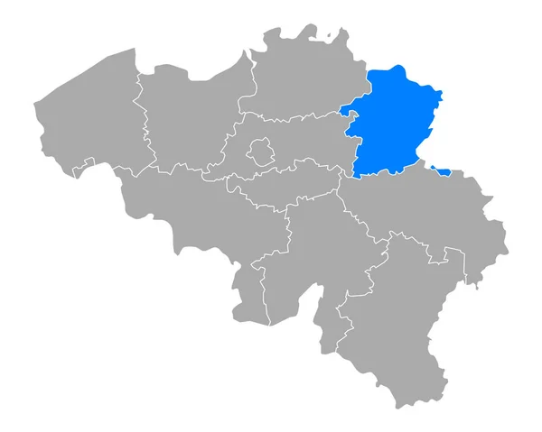 Karte Von Limburg Belgien — Stockvektor