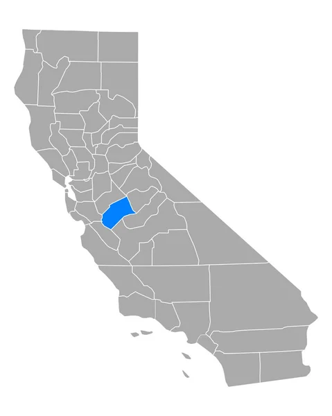 Mapa Mercedesu Kalifornii — Stockový vektor
